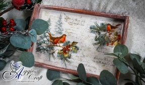Christmas Tray with Birds