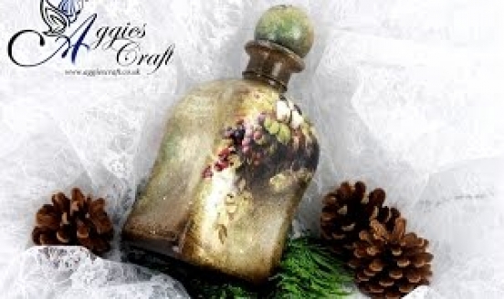 Decoupage Tutorial - Vintage Bottle - DIY Tutorial