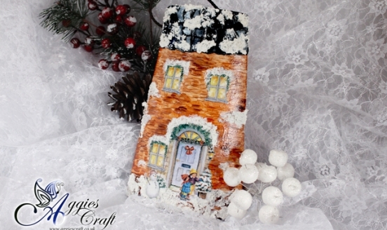 Decoupage Tutorial - Christmas Roof Tile - DIY Tutoarial