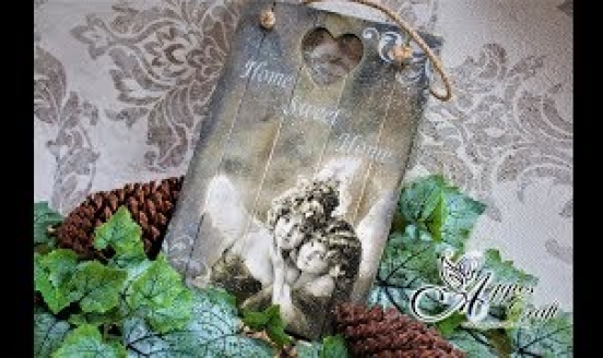 Vintage board with Angels